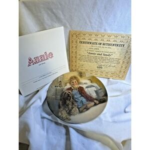 Vintage ANNIE & SANDY ✨1982 Knowles Collector Plate ✨CERT OF AUTHENTICITY‎ ✨